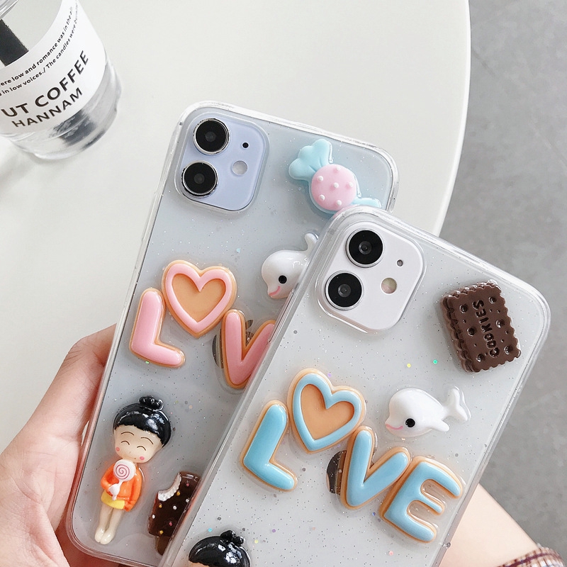 Ốp iphone - Ốp lưng 3d love ( hình nổi ) 6/6s/6plus/6splus/7/8/7plus/8plus/x/xs/xsmax/11/11proma - Awifi Case