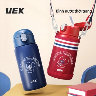 Bình giữ nhiệt cho bé uek có ống hút và túi đeo 500ml