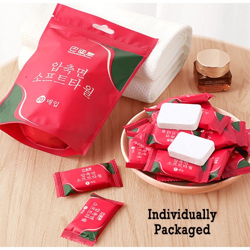 Khăn Giấy Ướt / Lau Mặt Bằng Chất Liệu Cotton Dùng 1 Lần Tiện Dụng Khi Đi Du Lịch