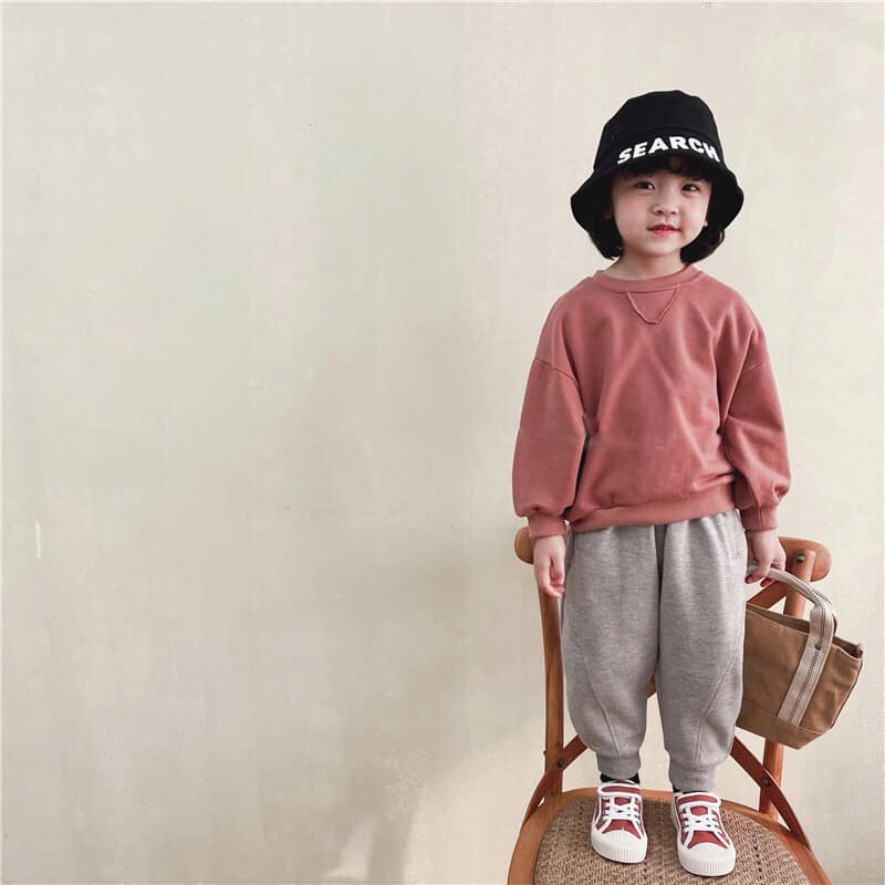 [Ảnh thật] ÁO SWEATER TRƠN 1243 DÀNH CHO BÉ GÁI VÀ BÉ TRAI SIZE 80 ĐẾN 120 MÙA THU ĐÔNG