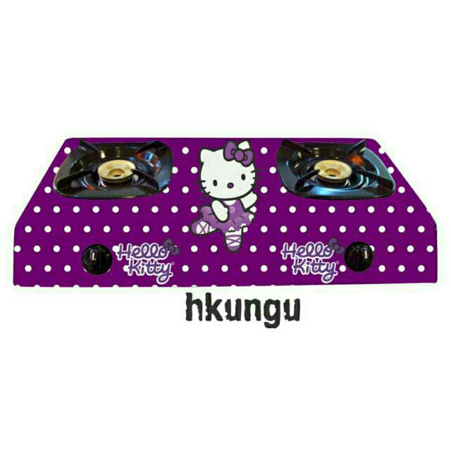 Bộ 2 Miếng Dán Trang Trí Bếp Lò Hình Hello Kitty Chấm Bi Xinh Xắn