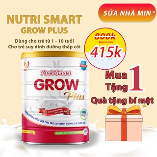 Sữa nutri smart grow plus hộp 900g dinh dưỡng toàn diện cho trẻ suy dinh dưỡng thấp còi từ 1 đến 10 tuổi