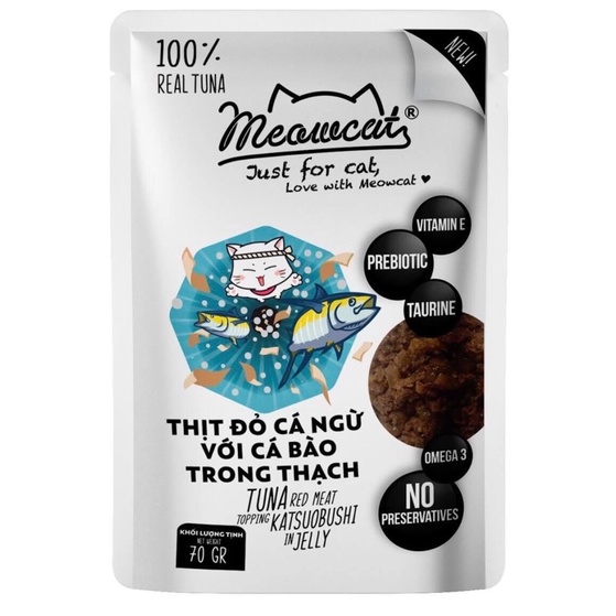 Pate mèo Meowcat gói 70g (gồm 9 vị)