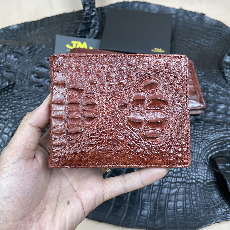 Ví Nam Da Cá Sấu Thật Da Gù Nguyên Con Cao Cấp ST020 Nhiều Màu Lựa Chọn Bảo Hành Da 24 Tháng Full Hộp Tặng Kèm Móc Khóa