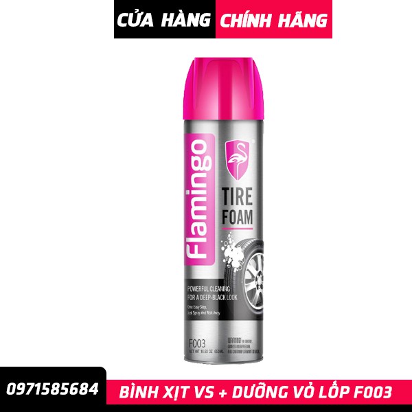 Bình Xịt Vệ Sinh Dưỡng Vỏ Lốp Ô Tô Flamingo F003 - Cửa Hàng Chính Hãng