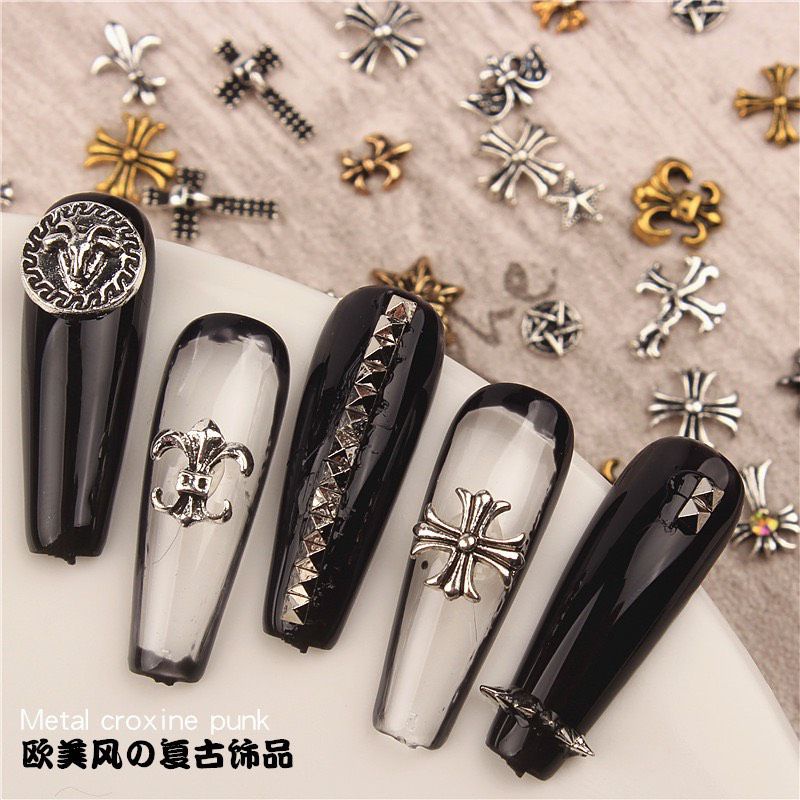 Charm chữ thập gắn móng tay,charm nail chữ thập