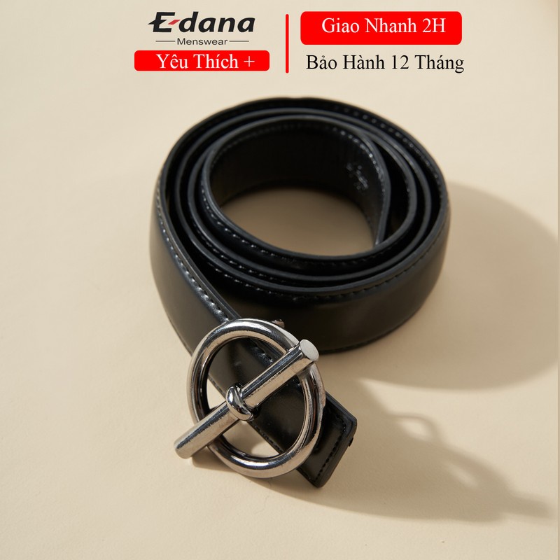 Thắt lưng da nam cao cấp hàng hiệu không han gỉ, dây da khâu 2 viền mã tròn xiên
