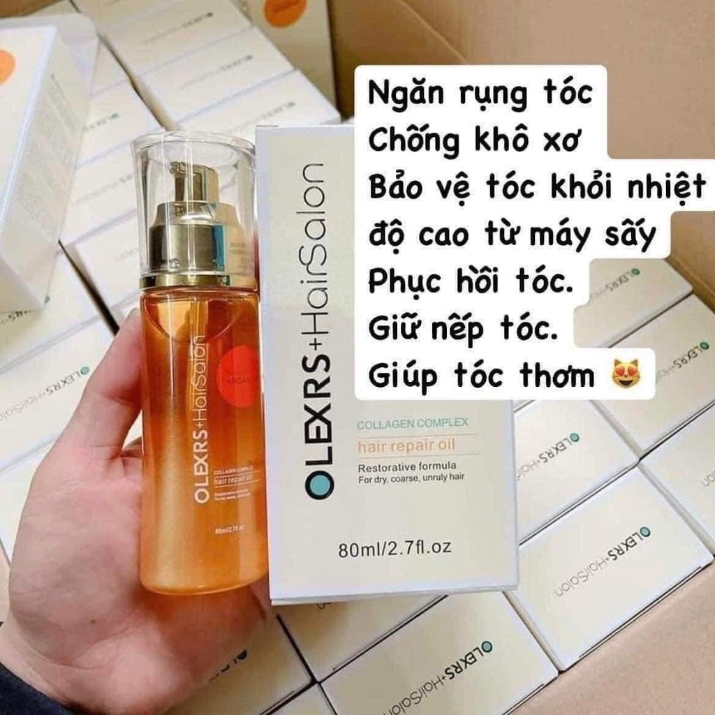 Dưỡng Tóc Olexrs Phục Hồi Tóc Hư Tổn Collagen Complex Hair Repair Oil - 80ml