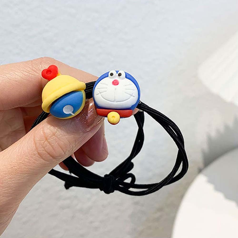 Dây Cột Tóc Cao Su Gắn Chuông Họa Tiết Doraemon Dễ Thương Phong Cách Hàn Quốc Cho Nữ