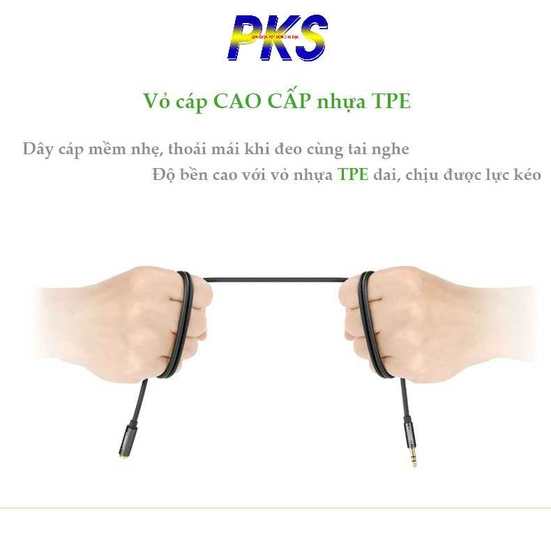 Dây AV nối dài 3.5mm đầu mạ Gold dài 3m UGREEN 10595 - UGREEN 10595