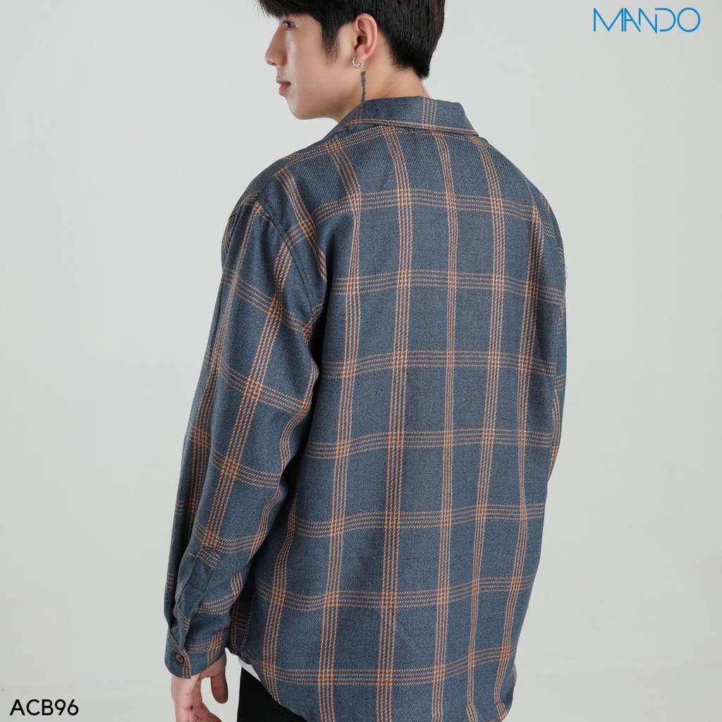 Áo Sơ Mi Caro Nam Kẻ Nâu MANDO Form Rộng Chất Vải Dạ Mỏng Dài Tay Kiểu Dáng Basic Unisex Thời Trang HànQuốc ACB96-SHT005 | BigBuy360 - bigbuy360.vn