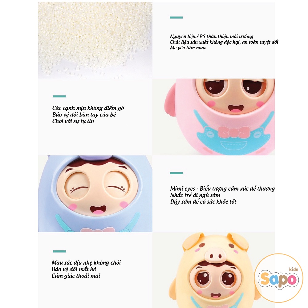 Đồ chơi lật đật chú heo chớp mắt có nhạc cho bé sapo kids