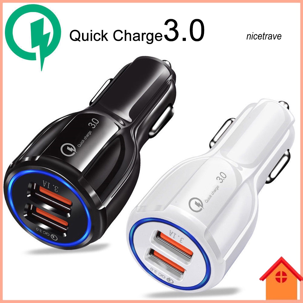 Cốc Sạc Nhanh Qc3.0 2 Cổng Usb 36w Cho Xe Hơi