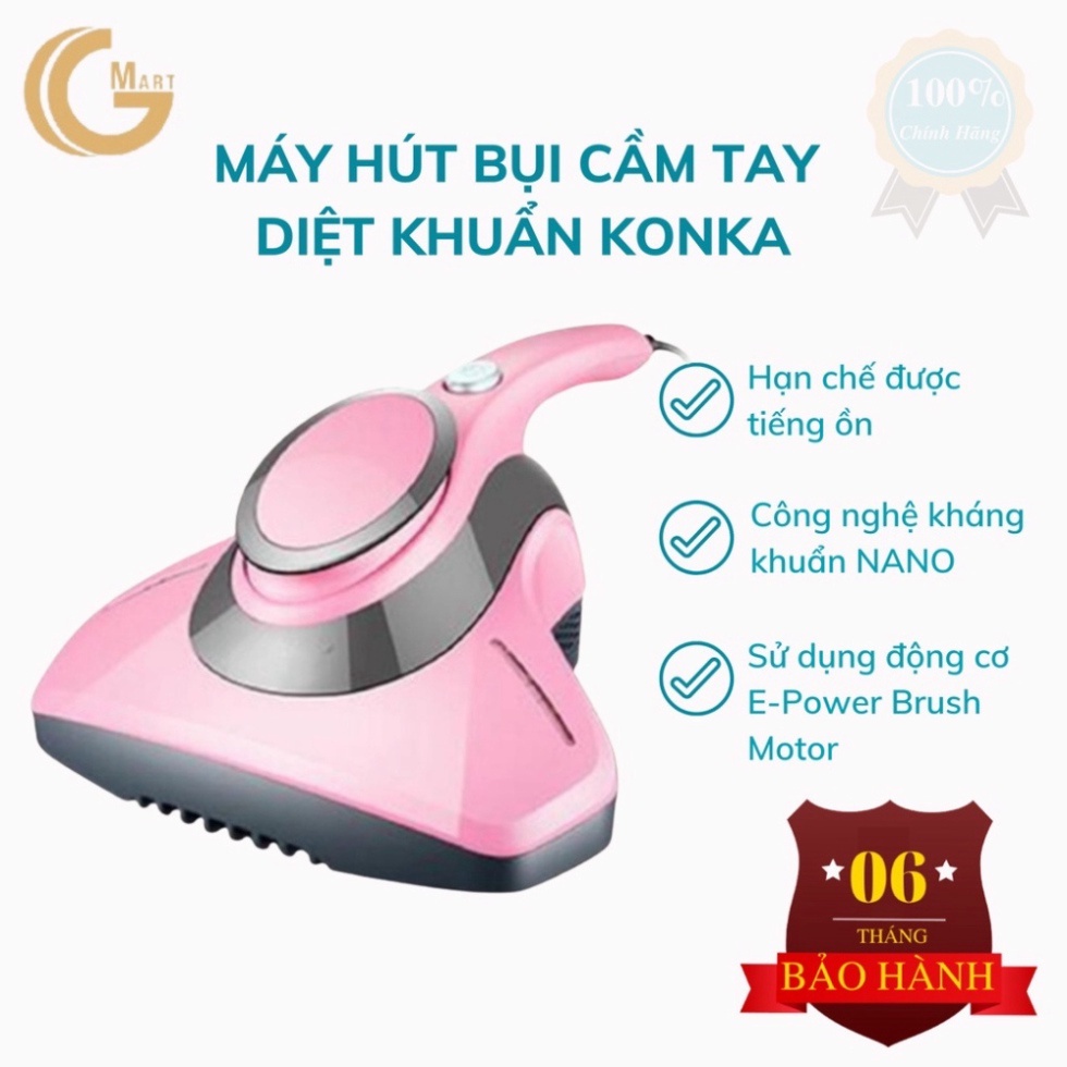 Máy hút bụi cầm tay KONKA, Máy hút bụi giường nệm diệt khuẩn cao cấp {Bảo hành 06 tháng} - Gia Dụng Winmart
