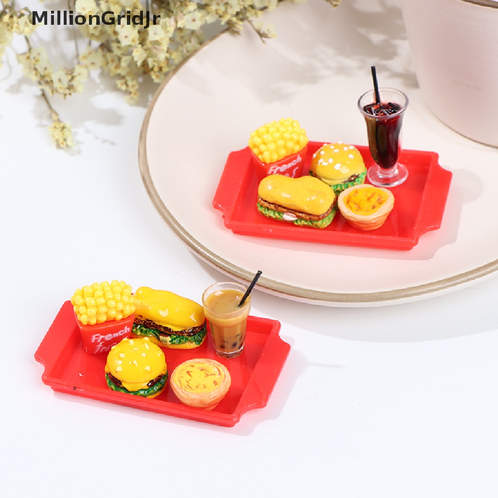 1 Bộ Bánh Hamburger Mini Dễ Thương Cho Nhà Búp Bê