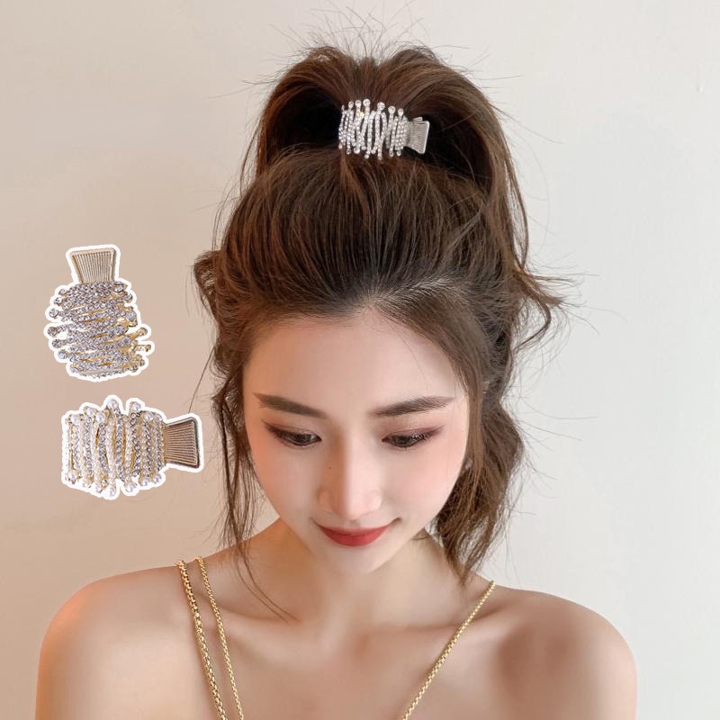 Kẹp Tóc Hình Cá Mập Đính Ngọc Trai Giả Xinh Xắn Cho Nữ