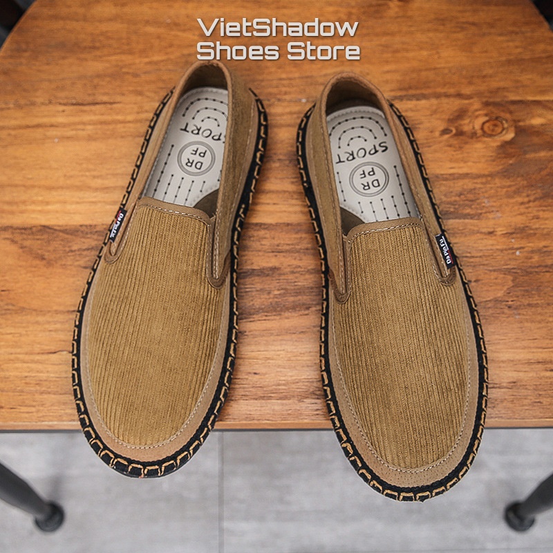 Giày slip on nam vải nhung mẫu mới Mùa Thu Đông 2022 - Mã SP 897