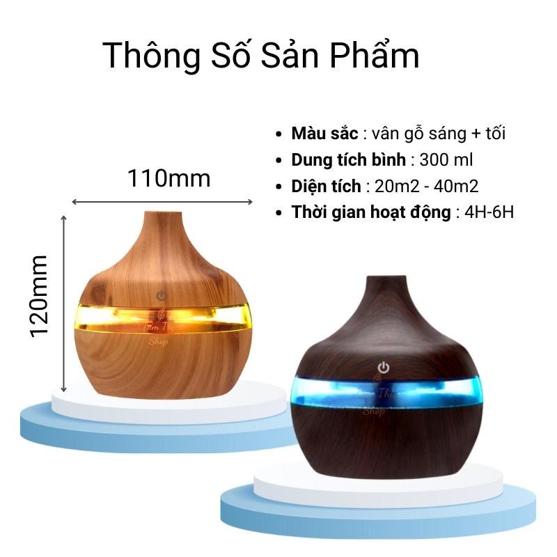 Máy Xông Tinh Dầu Tấm Thị  Aroma 300ml Máy Khuếch Tán Phun Sương Tạo Ẩm Tỏa Hương Thơm Phòng Giúp Đuổi Muỗi $ Côn Trùng