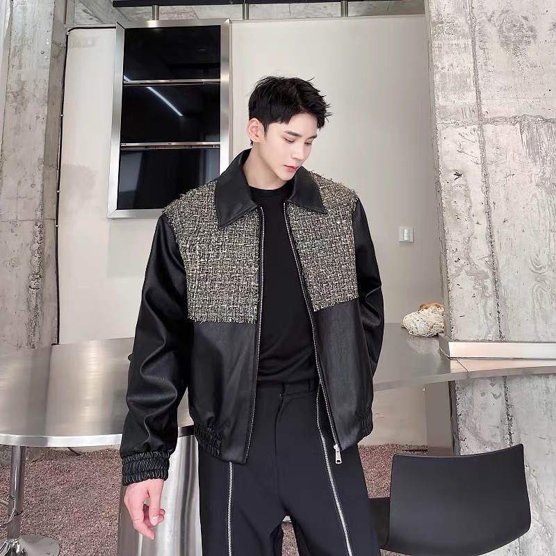 ÁO KHOÁC DA PHỐI DẠ TWEED DÀNH CHO NAM |TAHISHOP|