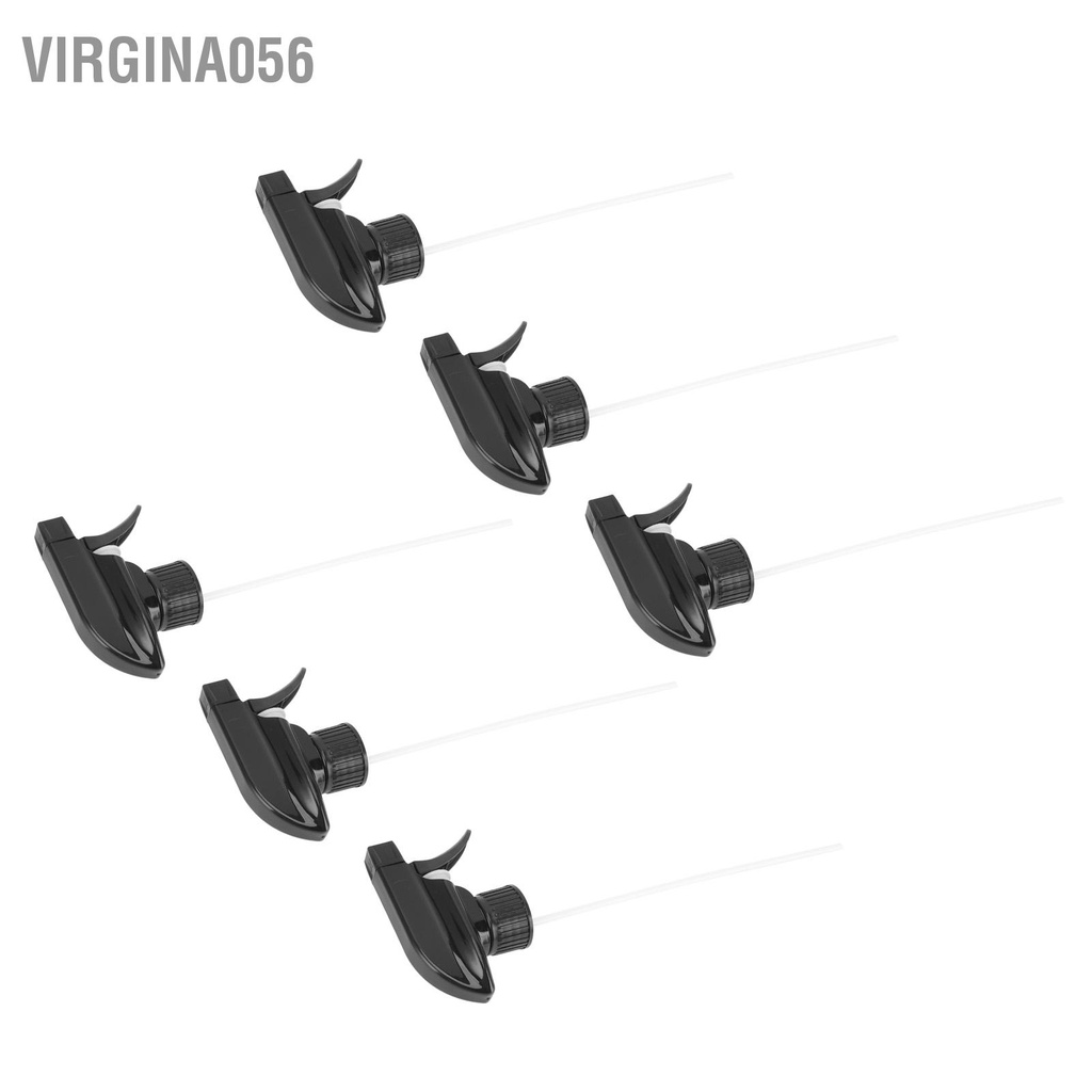 Virgina056 6 cái Chai xịt thay thế Vòi phun có thể tái sử dụng Dòng sương Đầu Nguồn cung cấp Màu đen 28mm
