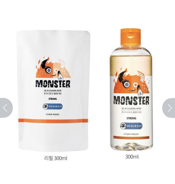 Dầu tẩy trang kết hợp nước Etude House Monster Oil In Cleansing Water