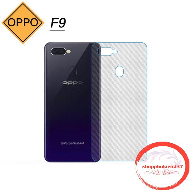 [Freeship toàn quốc từ 50k] MIẾNG DÁN CARBON OPPO F9 DÁN DẺO MẶT LƯNG VÂN CARBON