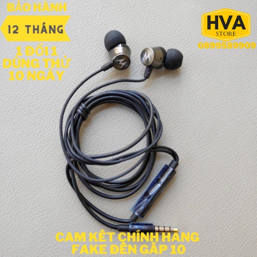 Tai nghe siêu trầm inear Motorola có mic - jack 3.5 - bass tốt