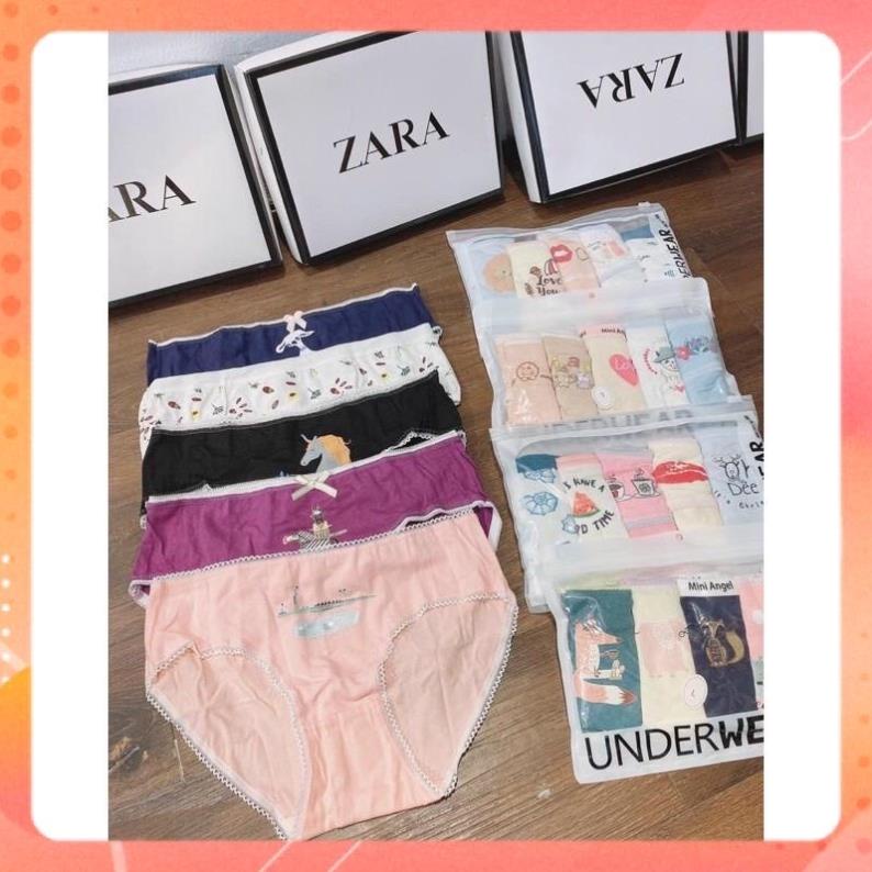 [Giá sỉ] Set 5 Quần Lót Cotton 100% Siêu Cute