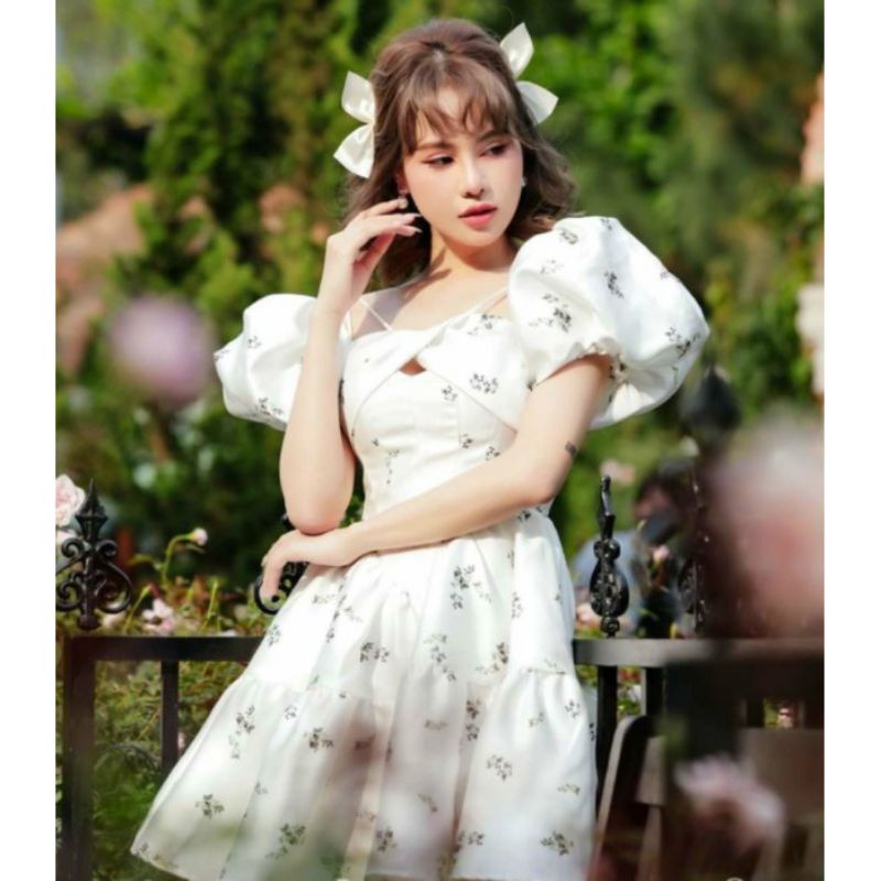 BIGSIZE ĐẦM CÁCH ĐIỆU TAY BỒNG XOÈ SIÊU XINH