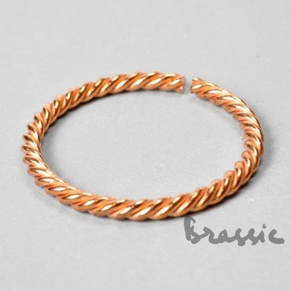 Vòng tay đồng đỏ handmade, kiềng tay đồng xoắn phong cách vintage VT38