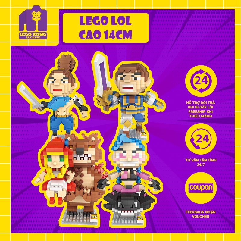 Đồ chơi lắp ráp lego lol arcane mô hình jinx xếp hình League of Legends lắp ghép mô hình yasuo liên minh