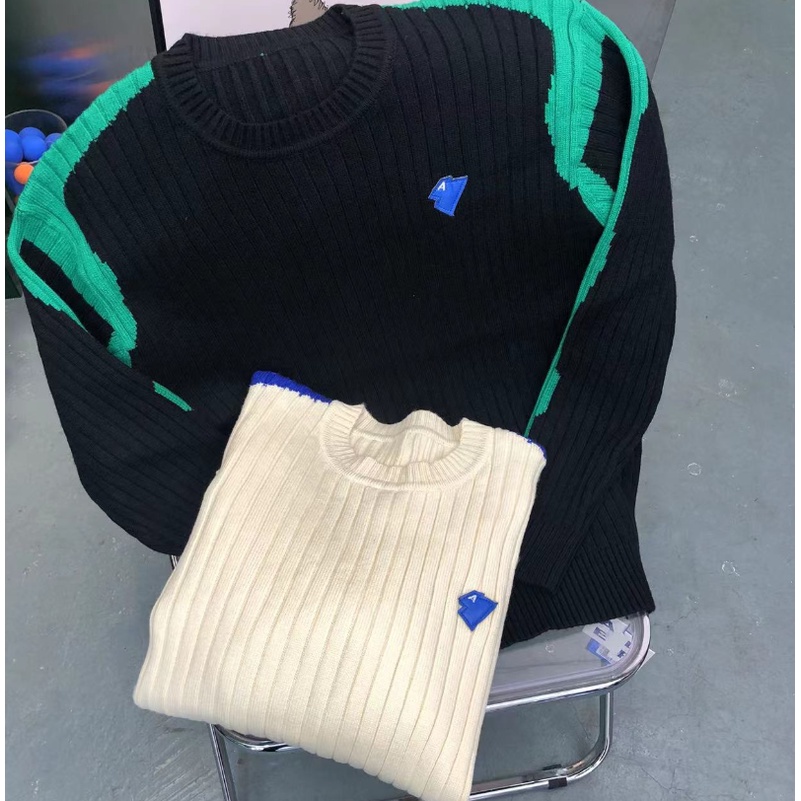 Áo Sweater Tay Dài Cổ Tròn In LOGO ADER ERROR22ss Phong Cách Đường Phố Mới