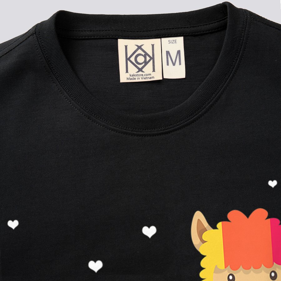 Áo Thun Phông Unisex In Hình Ngựa Llama Dễ Thương Cute Cầu Vồng Bày Màu Big Size Form Dáng Rộng Local BrandKK6010