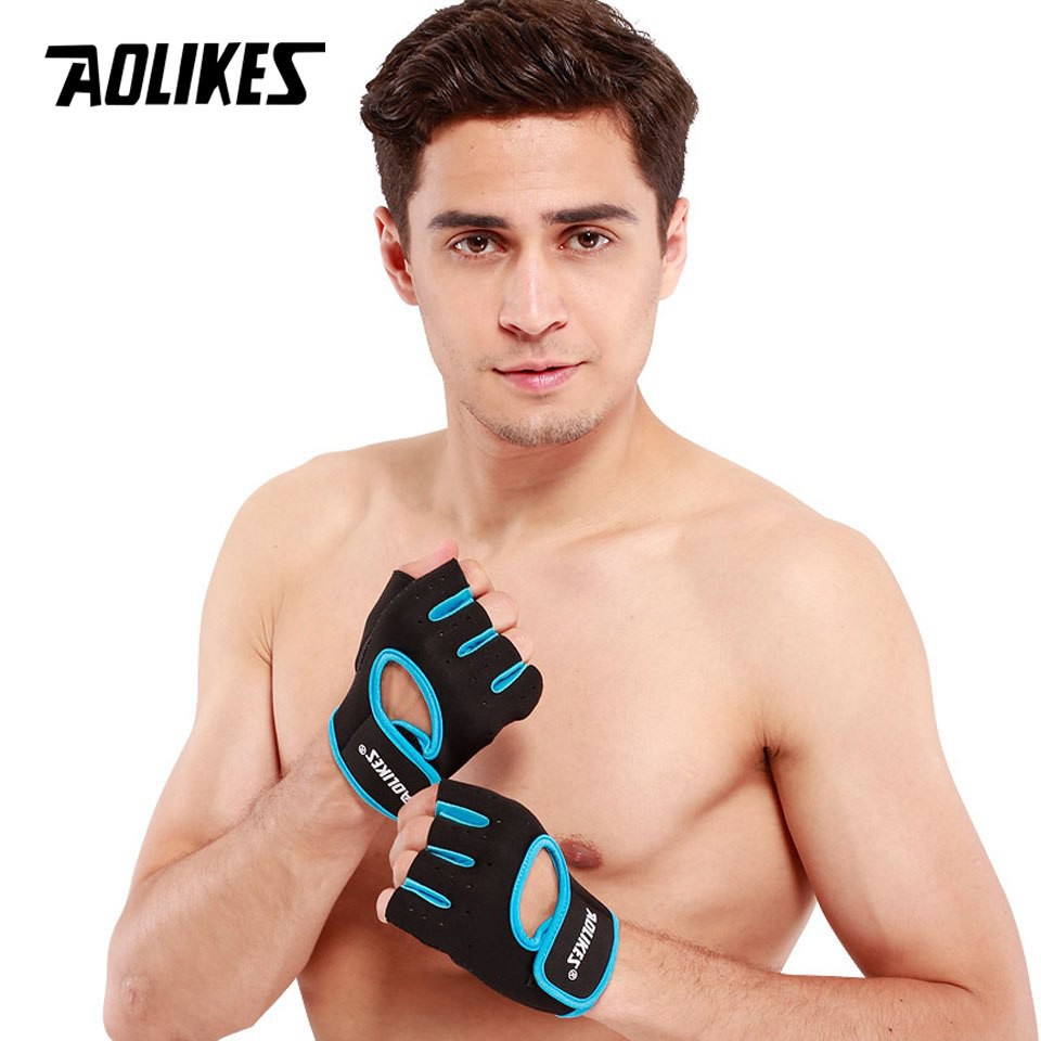 Găng tay thể thao AOLIKES TC-1678 tập Gym, tập tạ, tập xà đơn