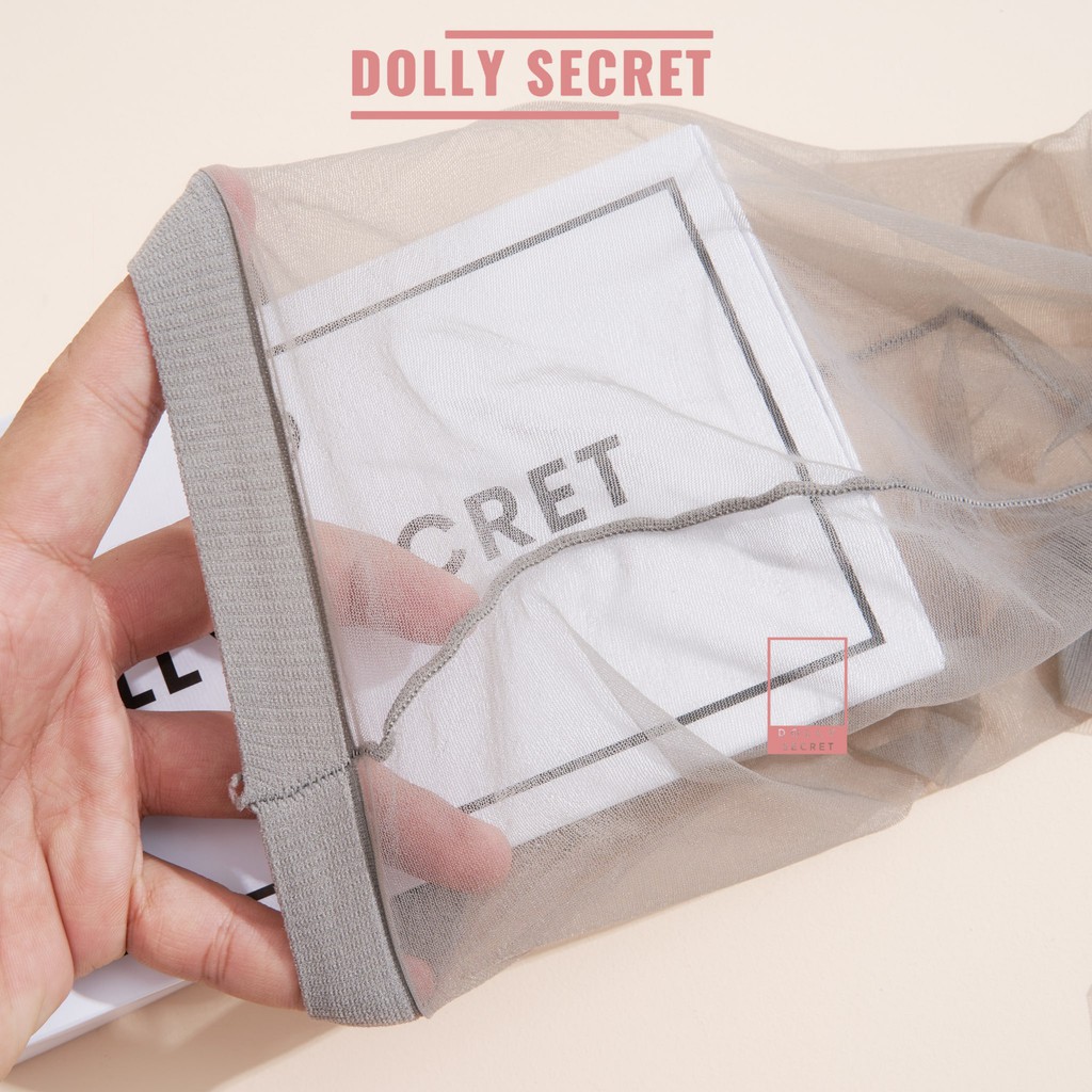 Quần tất giấy xuyên thấu tàng hình Hàn Quốc siêu mỏng siêu dai không rách dọc giá rẻ cho nữ DOLLY SECRET T12