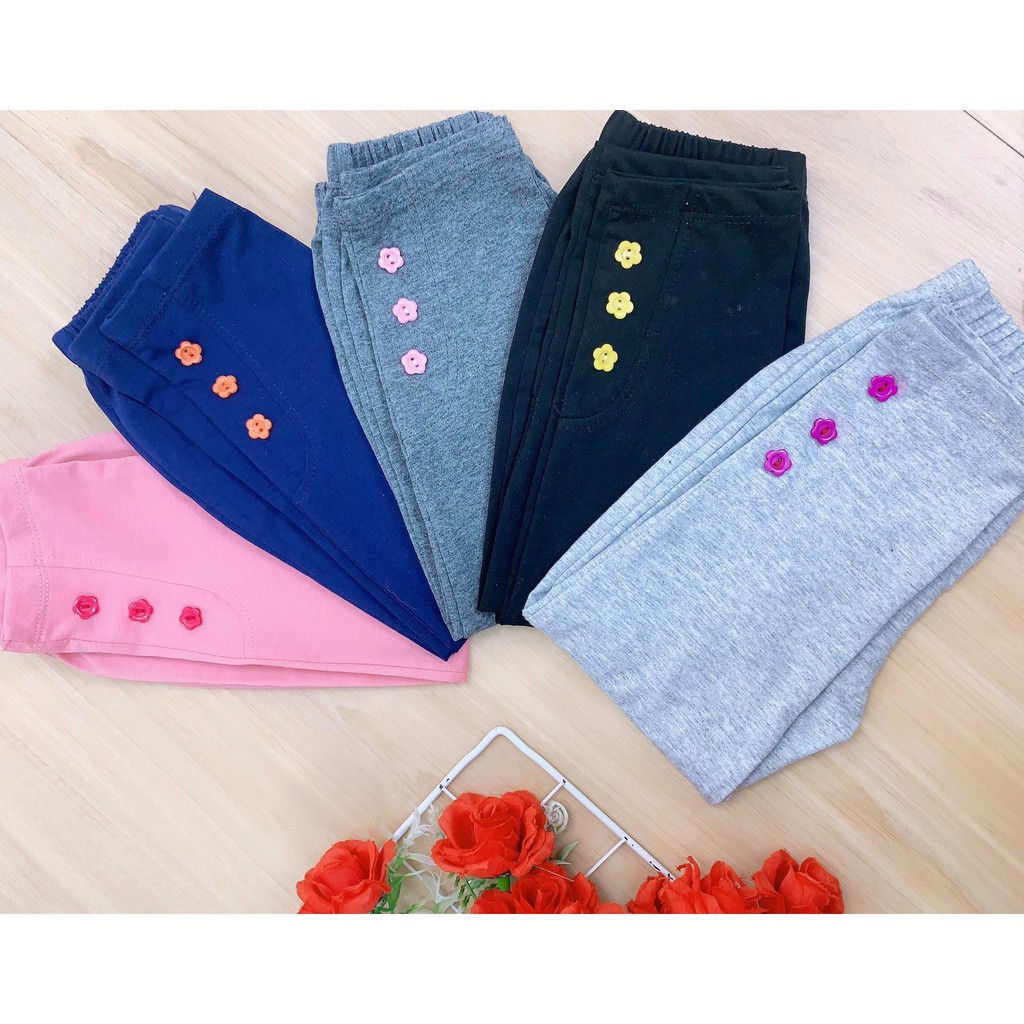 ❌10-20kg❌ Legging đính cúc cho bé gái chất liệu Cotton sài gòn loại đẹp (BB angel)