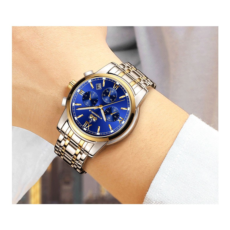 (CHUẨN MEN) Đồng Hồ Nam Chạy 6 Kim KINGMALE JAPAN K8899 Doanh Nhân 2019 Dây Thép Đúc Đặc Khóa Bướm_FULL BOX | BigBuy360 - bigbuy360.vn