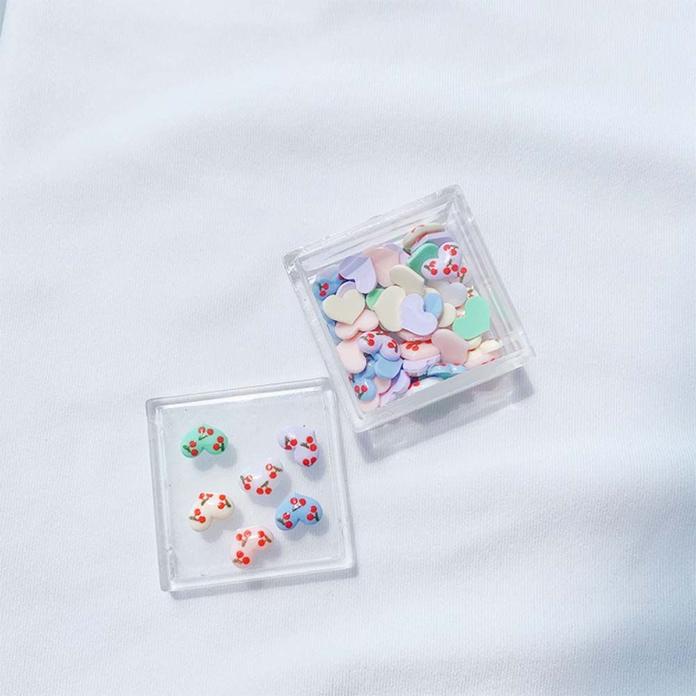 Phụ Kiện Trang Trí Móng Tay 3D Hình Trái Tim / Quả Anh Đào / Trái Tim Xinh Xắn