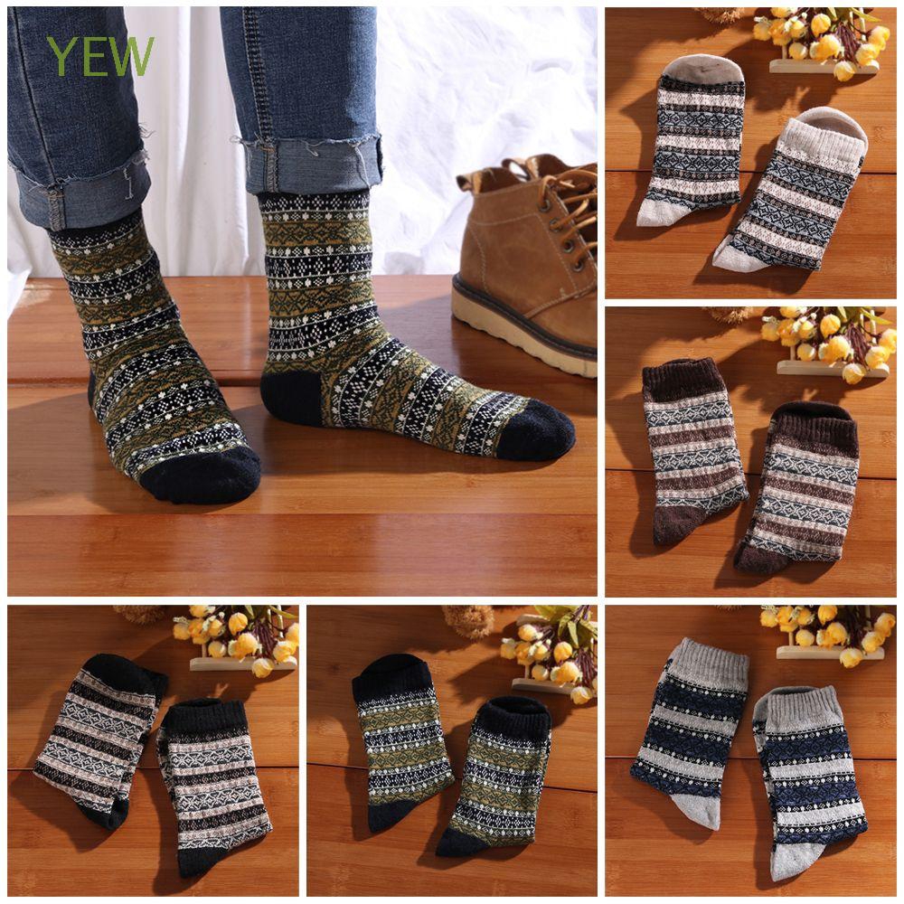 Vớ Cotton Cổ Cao Họa Tiết Thổ Cẩm Cho Nam