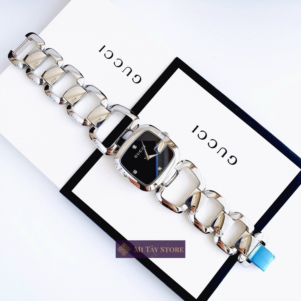 Đồng hồ nữ Gucci đeo tay size 26mm phong cách nhẹ nhàng chống nước 3ATM chống trầy máy Nhật cao cấp | MI TÂY 56T586M1380