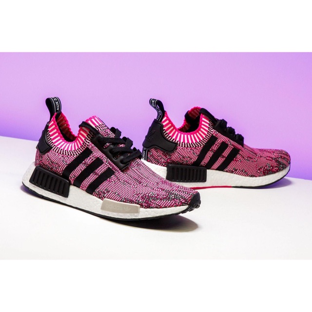 NMD R1 Primeknit Pink/Black/Grey (Chính Hãng)