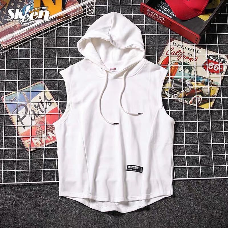 Áo Hoodie Thể Thao Không Tay Dáng Rộng Thời Trang Dành Cho Nam Giới