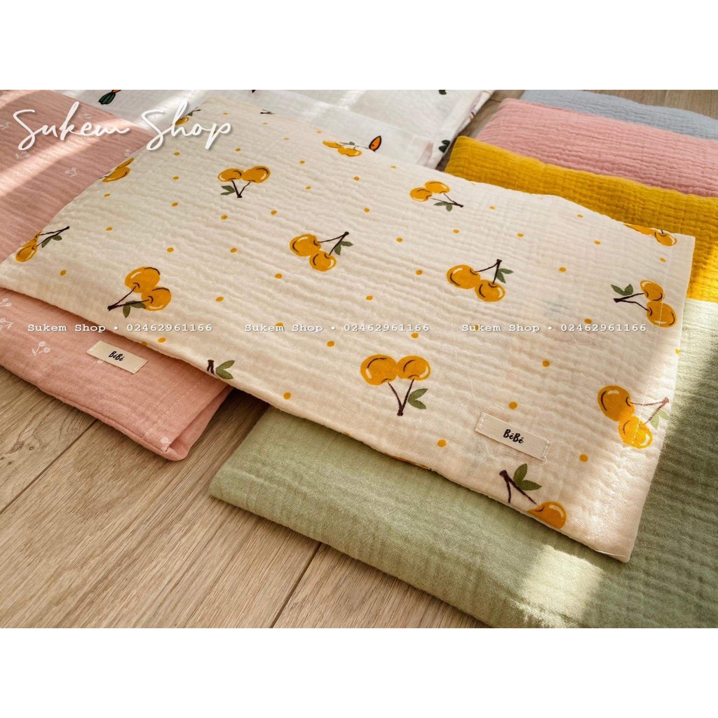 Gối Xô Sơ Sinh/ Gối Cho Bé Sơ Sinh Siêu Xinh, Siêu Thoáng, Siêu Thấm Hút 20x35cm