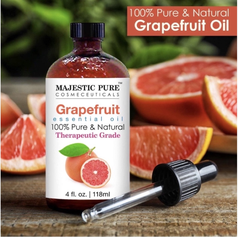 Tinh dầu bưởi hồng 100% nguyên chất Majestic Pure Grapefruit Essential Oil 118ml USA