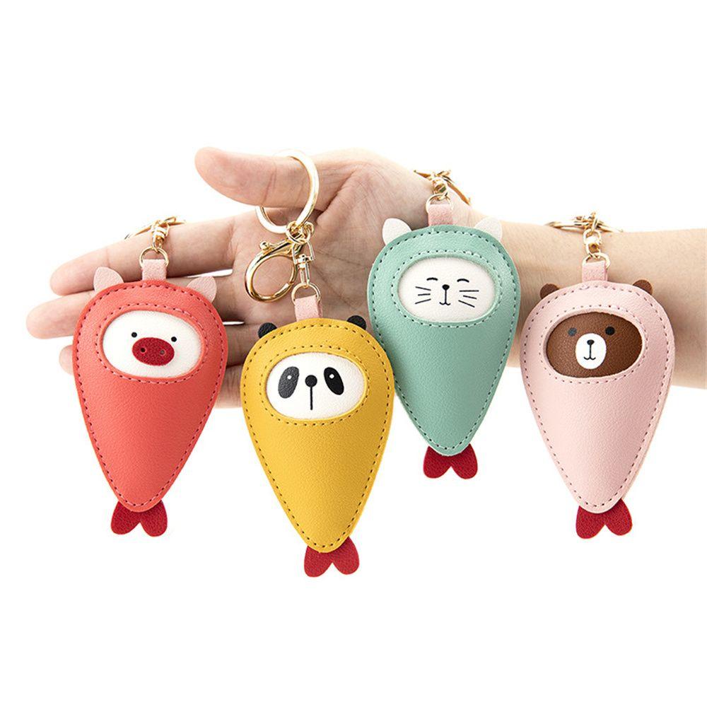 Móc Khóa Da PU Hình Động Vật Dễ Thương