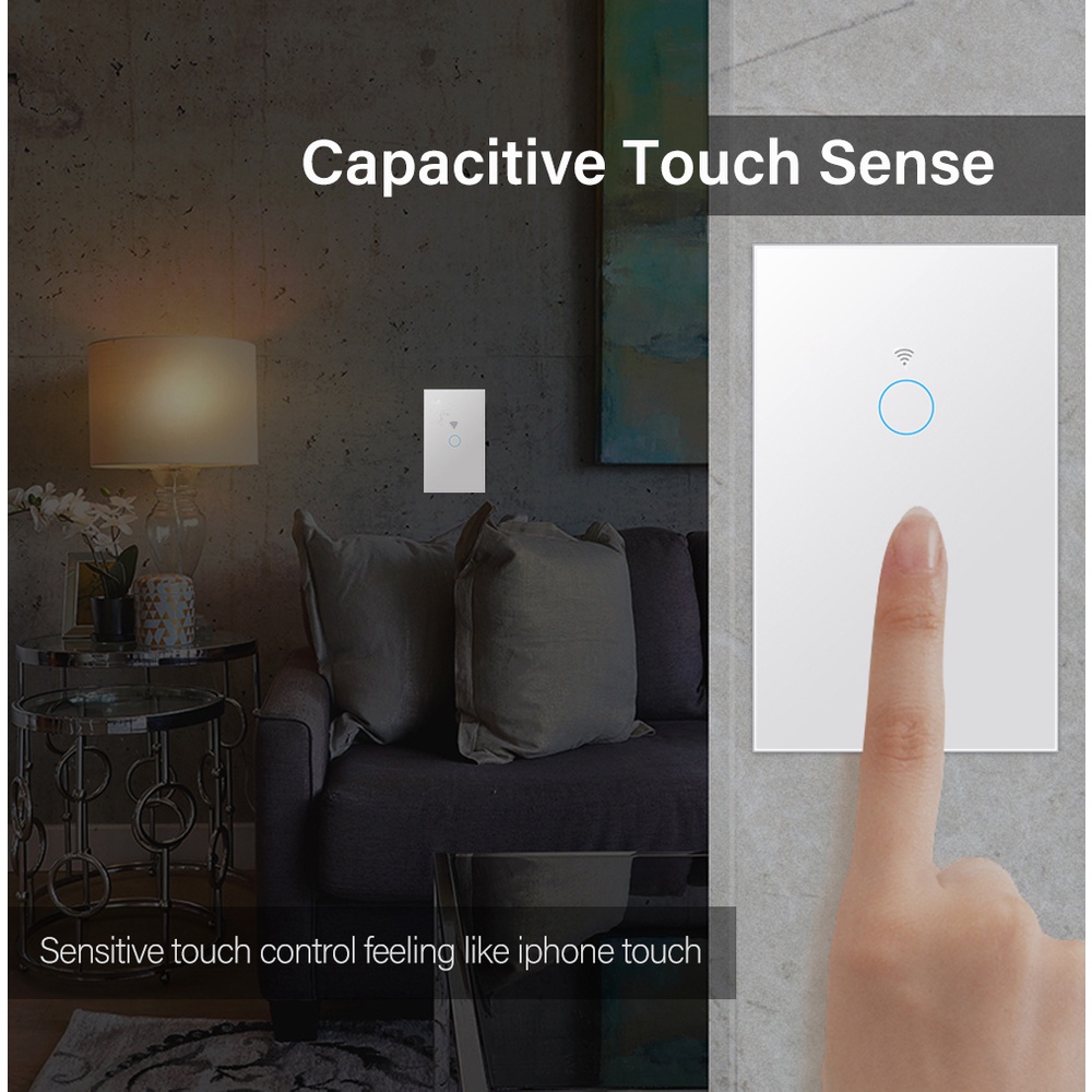 Công TắC ChạM ĐèN Wifi Thông Minh 110 / 220v KèM Phụ KiệN Cho Alexa Google Home 1 / 2 / 3 / 4