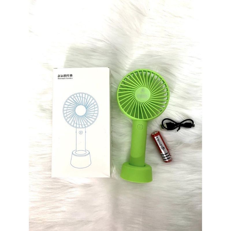 (HOT HIT)[FREESHIP] Quạt Mini Fan Có Pin Sạc Cầm Tay Tuỳ Chỉnh 3 Cấp Độ Siêu Mát Hàn Quốc (Nhiều Màu)