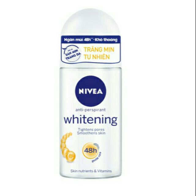 Lăn Ngăn Mùi Nivea nữ Trắng mịn tự nhiên 50ml