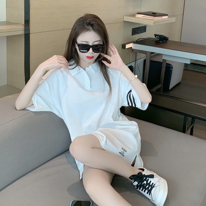 Đầm Polo Ngắn Tay Dáng Rộng Xinh Xắn Dành Cho Nữ