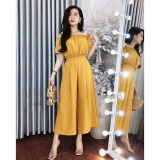 Set áo bẹt vai phối quần lửng ống rộng MAGB0406203 mới nè